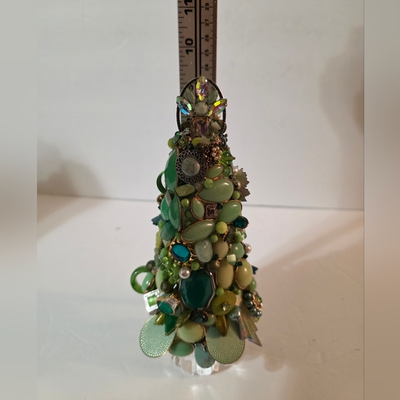 Hand Crafted Upcycled Gem Tree Figurine